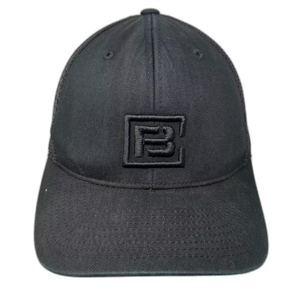 Pit Boss Trucker Hat Black Gray OS Snapback Mesh Back Flexfit 110 Embroidered